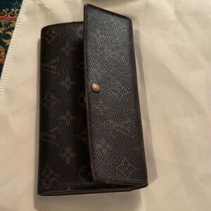 Louis Vuitton Monogram Brown Wallet, project wallet,need to fix the coin zeper!